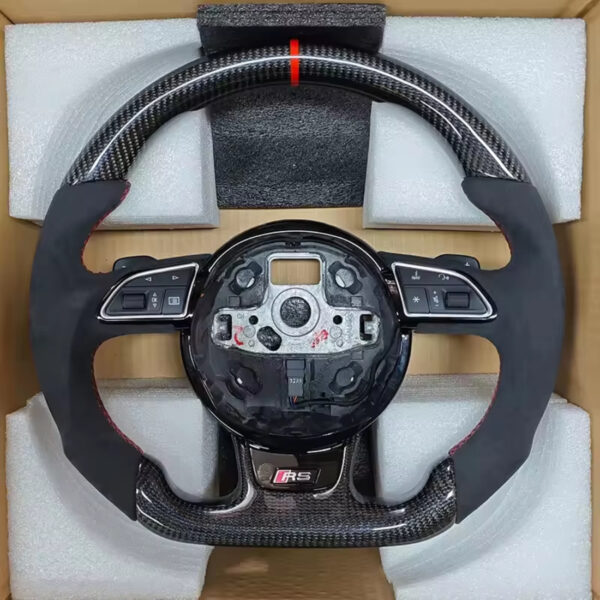 custom carbon fiber steering wheel for audi a3 a4 a5 a6 a7 q5 q7 s3 s4 s5 s6 rs3 rs5 rs7