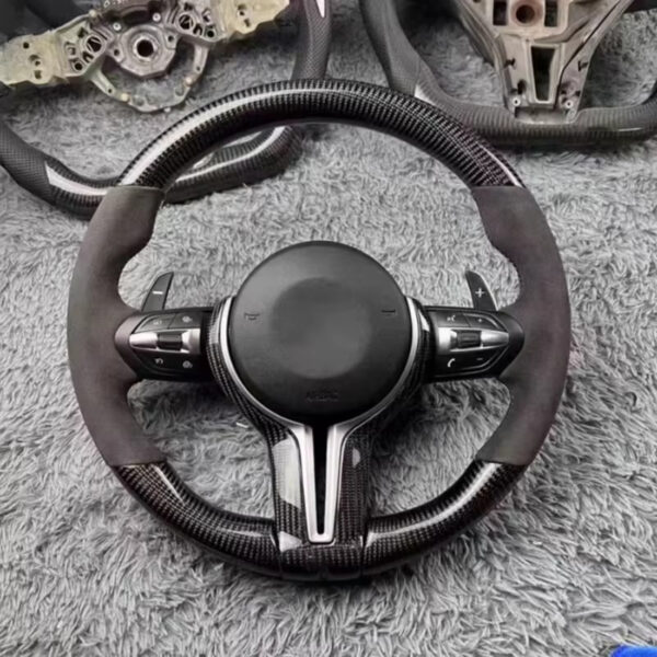 led m sport carbon fiber steering wheel compatible with bmw g20 g21 g22 f40 f44 g05 g06 g07 g08 g18 g01 g02 g30