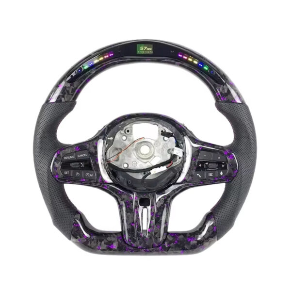 led m sport carbon fiber steering wheel compatible with bmw g20 g21 g22 f40 f44 g05 g06 g07 g08 g18 g01 g02 g30