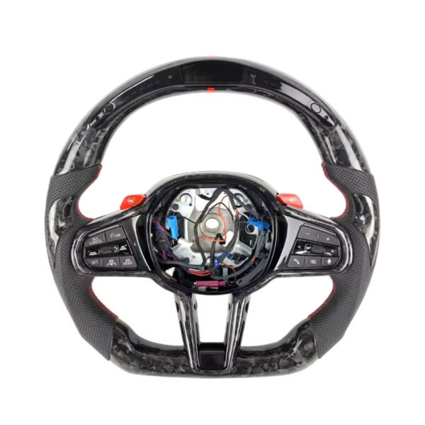 led m sport carbon fiber steering wheel compatible with bmw g20 g21 g22 f40 f44 g05 g06 g07 g08 g18 g01 g02 g30