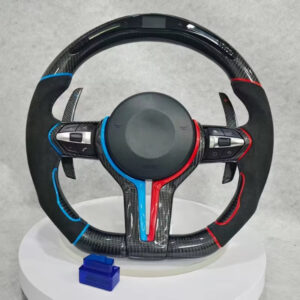 shop led m sport carbon fiber steering wheel compatible with bmw g20 g21 g22 f40 f44 g05 g06 g07 g08 g18 g01 g02 g30
