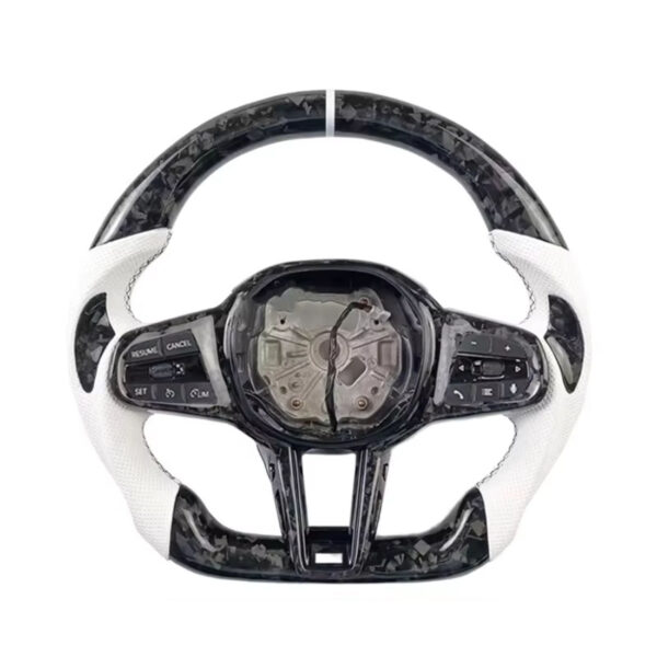 led m sport carbon fiber steering wheel compatible with bmw g20 g21 g22 f40 f44 g05 g06 g07 g08 g18 g01 g02 g30