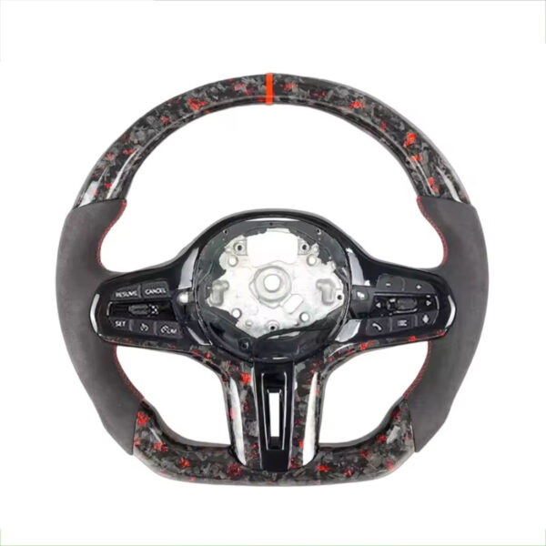 led m sport carbon fiber steering wheel compatible with bmw g20 g21 g22 f40 f44 g05 g06 g07 g08 g18 g01 g02 g30