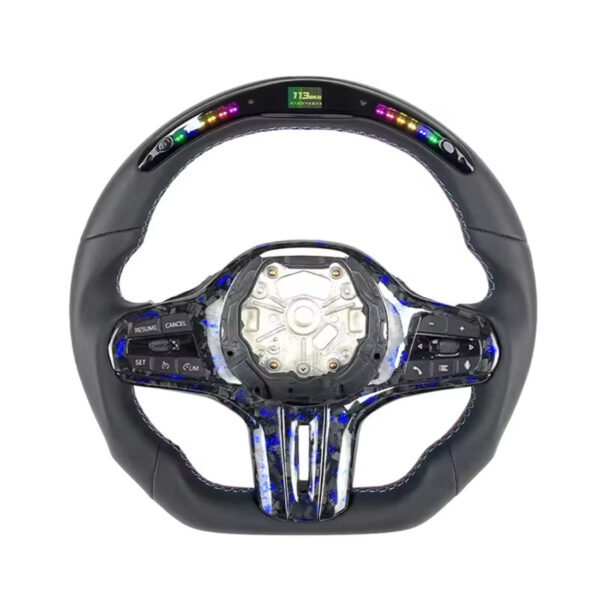 led m sport carbon fiber steering wheel compatible with bmw g20 g21 g22 f40 f44 g05 g06 g07 g08 g18 g01 g02 g30