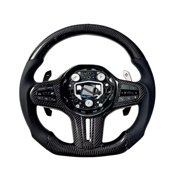 led m sport carbon fiber steering wheel compatible with bmw g20 g21 g22 f40 f44 g05 g06 g07 g08 g18 g01 g02 g30