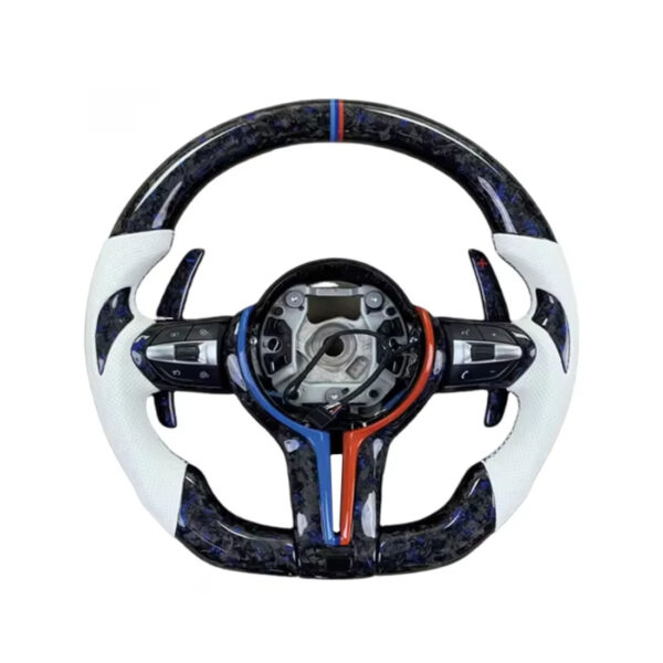 led m sport carbon fiber steering wheel compatible with bmw g20 g21 g22 f40 f44 g05 g06 g07 g08 g18 g01 g02 g30