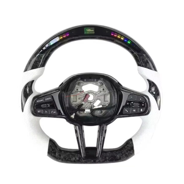 led m sport carbon fiber steering wheel compatible with bmw g20 g21 g22 f40 f44 g05 g06 g07 g08 g18 g01 g02 g30