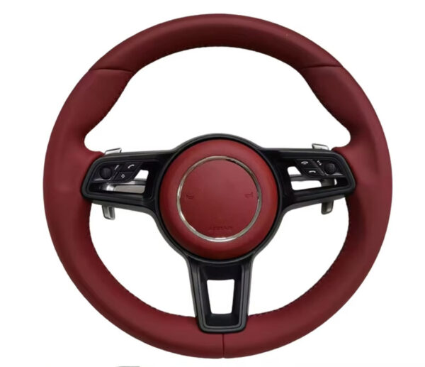 leather steering wheel compatible with cayenne/911(997)/panamera/boxster/cayman(987/981)/718