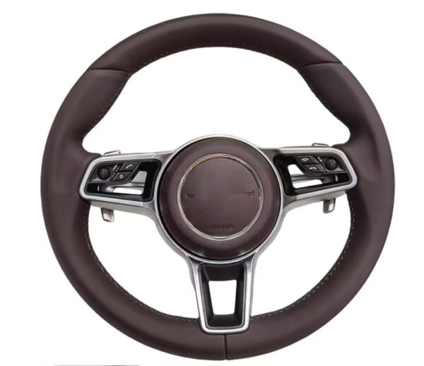 leather steering wheel compatible with cayenne/911(997)/panamera/boxster/cayman(987/981)/718