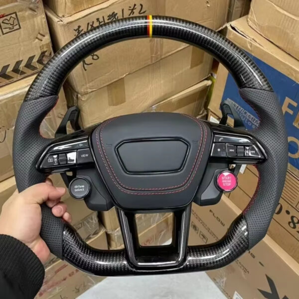 Custom Steering Wheel Compatible With Audi RS A3 A4L A5 A6L A7 Q2 Q3 S4 S5 R8 B8 C7 Q7 TTRS