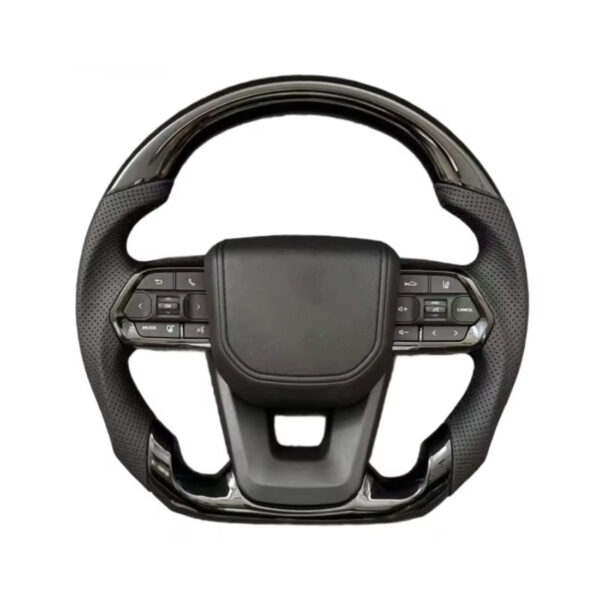 carbon & leather steering wheel compatible with toyota gt86 fortuner fj cruiser hiace land cruiser lc70 76 79 cr
