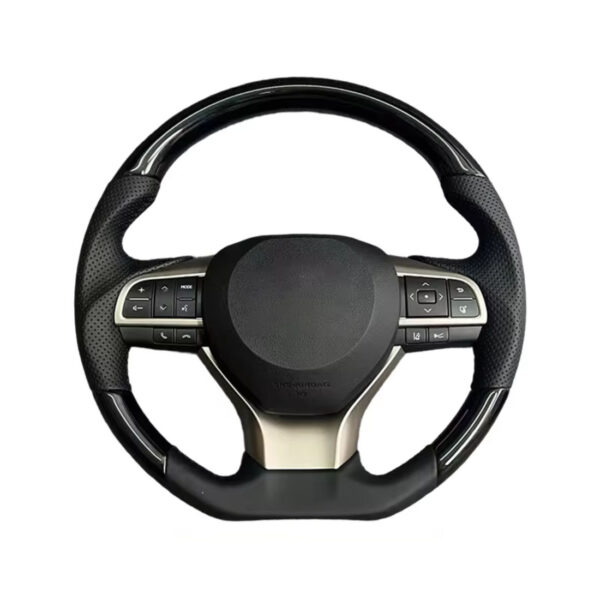 carbon fiber steering wheel for toyota prado lc200 lc300 hilux sport leather hand stitched perfora