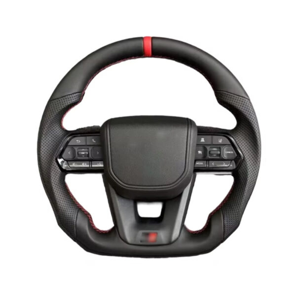 carbon & leather steering wheel compatible with toyota gt86 fortuner fj cruiser hiace land cruiser lc70 76 79 cr
