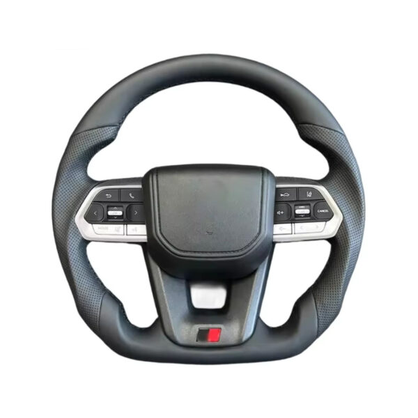 carbon & leather steering wheel compatible with toyota gt86 fortuner fj cruiser hiace land cruiser lc70 76 79 cr