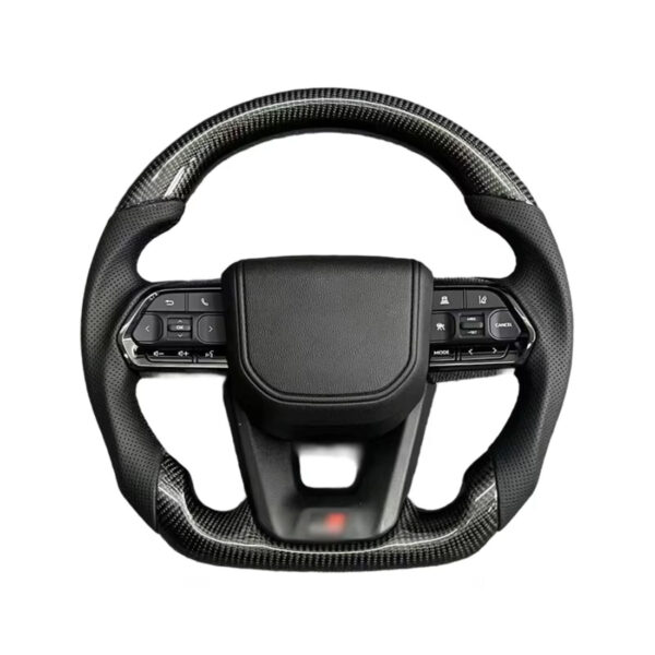 carbon & leather steering wheel compatible with toyota gt86 fortuner fj cruiser hiace land cruiser lc70 76 79 cr