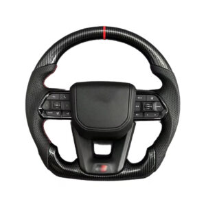 shop carbon & leather steering wheel compatible with toyota gt86 fortuner fj cruiser hiace land cruiser lc70 76 79 cr