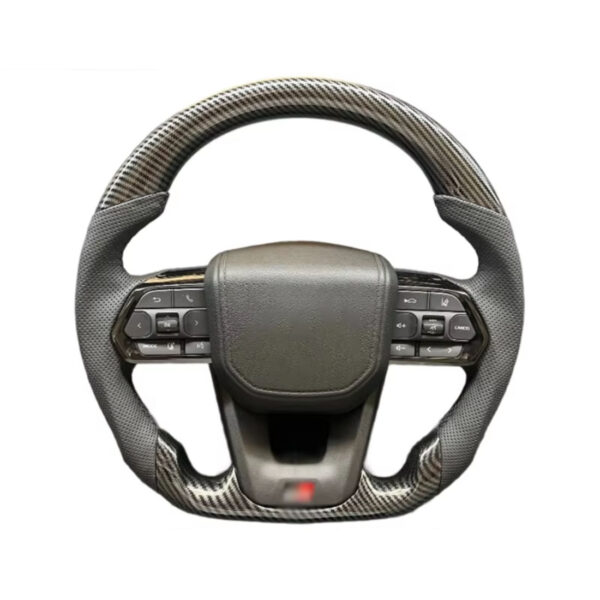 carbon & leather steering wheel compatible with toyota gt86 fortuner fj cruiser hiace land cruiser lc70 76 79 cr
