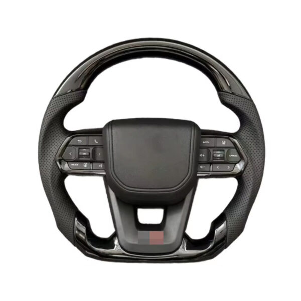 carbon & leather steering wheel compatible with toyota gt86 fortuner fj cruiser hiace land cruiser lc70 76 79 cr