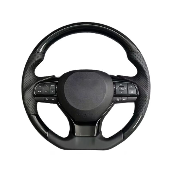 carbon fiber steering wheel for toyota prado lc200 lc300 hilux sport leather hand stitched perfora