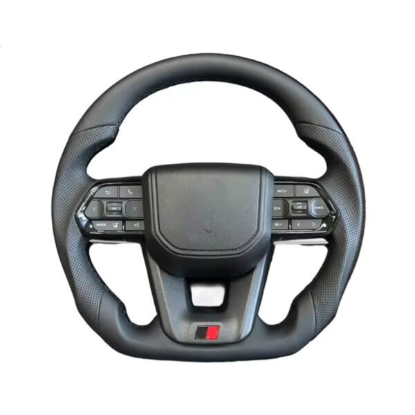 carbon & leather steering wheel compatible with toyota gt86 fortuner fj cruiser hiace land cruiser lc70 76 79 cr