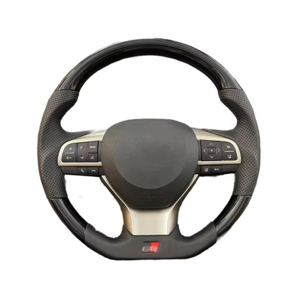carbon fiber steering wheel for toyota prado lc200 lc300 hilux sport leather hand stitched perfora