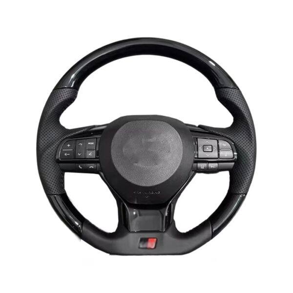 carbon fiber steering wheel for toyota prado lc200 lc300 hilux sport leather hand stitched perfora