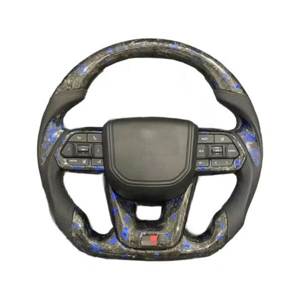 carbon fiber leather steering wheel compatible with toyota corolla hilux fortuner land cruiser gr sport – univer