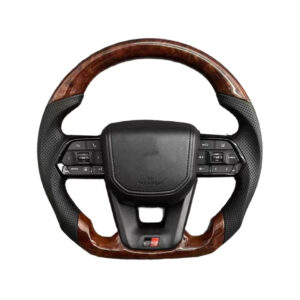 shop carbon fiber leather steering wheel compatible with toyota corolla hilux fortuner land cruiser gr sport – univer