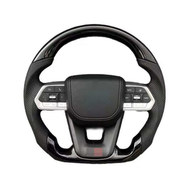 carbon & leather steering wheel compatible with toyota gt86 fortuner fj cruiser hiace land cruiser lc70 76 79 cr