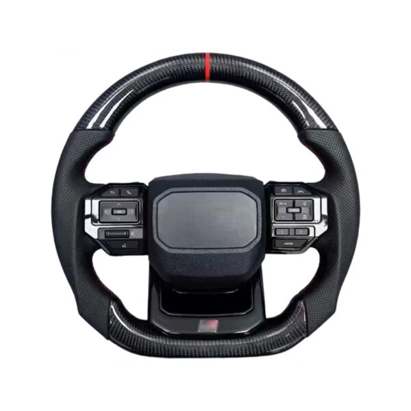 Carbon Fiber & Leather Sport Steering Wheel Compatible With Toyota Corolla Hilux Fortuner LC250 300 Land Cruiser carbon fiber & leather sport steering wheel compatible with toyota corolla hilux fortuner lc250 300 land cruiser